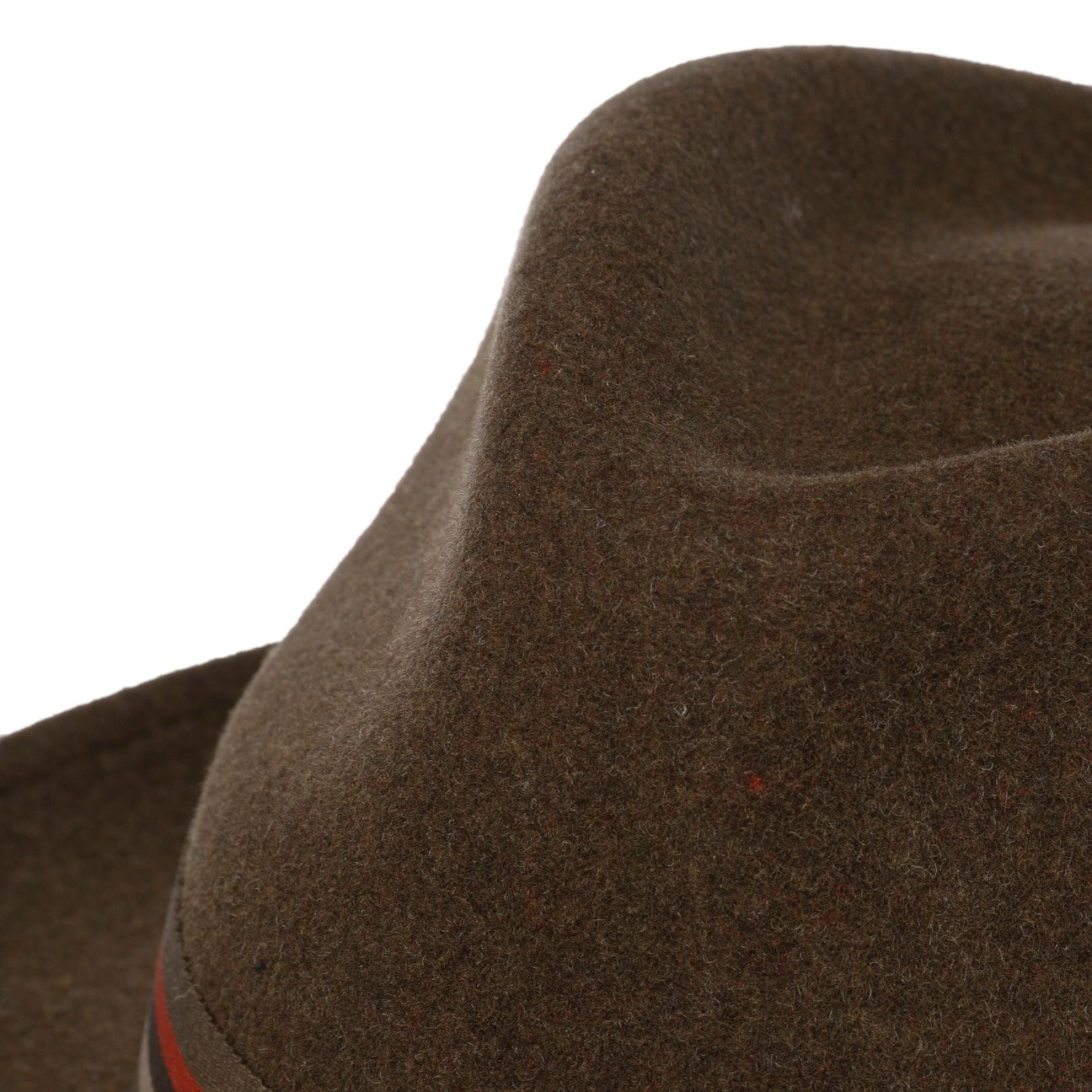 Maleo Stripes Trilby Wool Hat braun 7