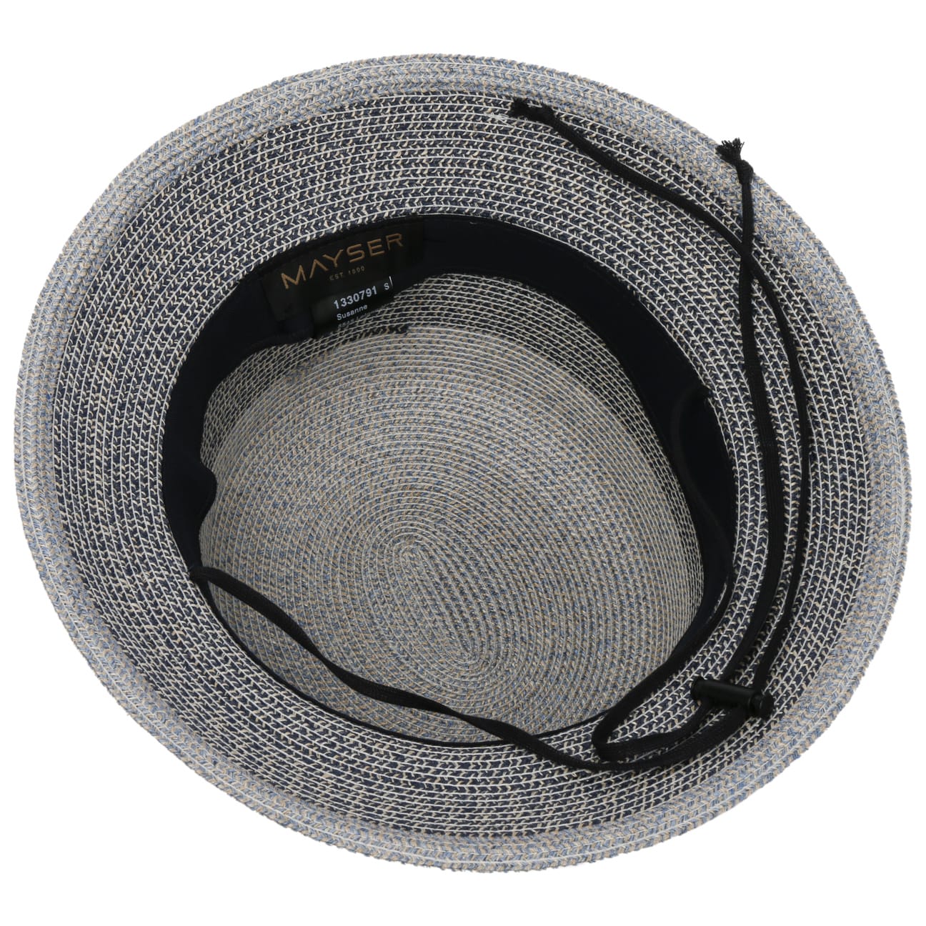 Twotone Block Stoffen Hoed met UV-Bescherming natur-blau 9