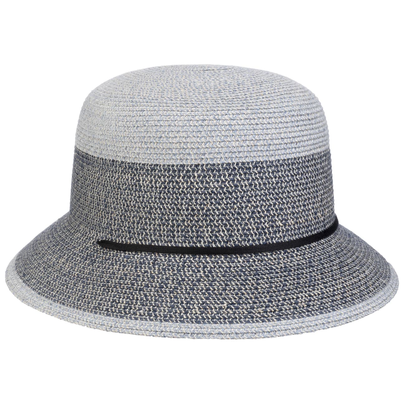 Twotone Block Stoffen Hoed met UV-Bescherming natur-blau 11