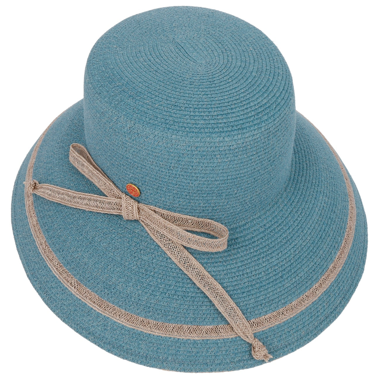 Lilien Raffiahut blau 3