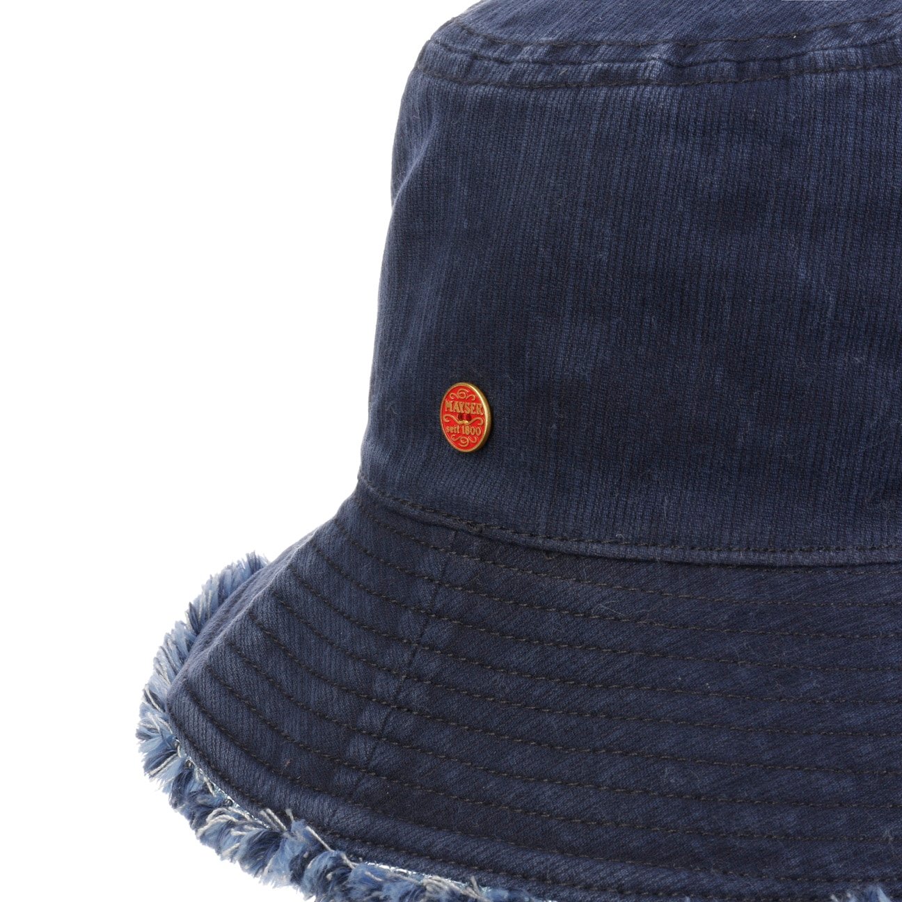 Chapeau en tissu Fil Bucket avec franges dunkelblau 6