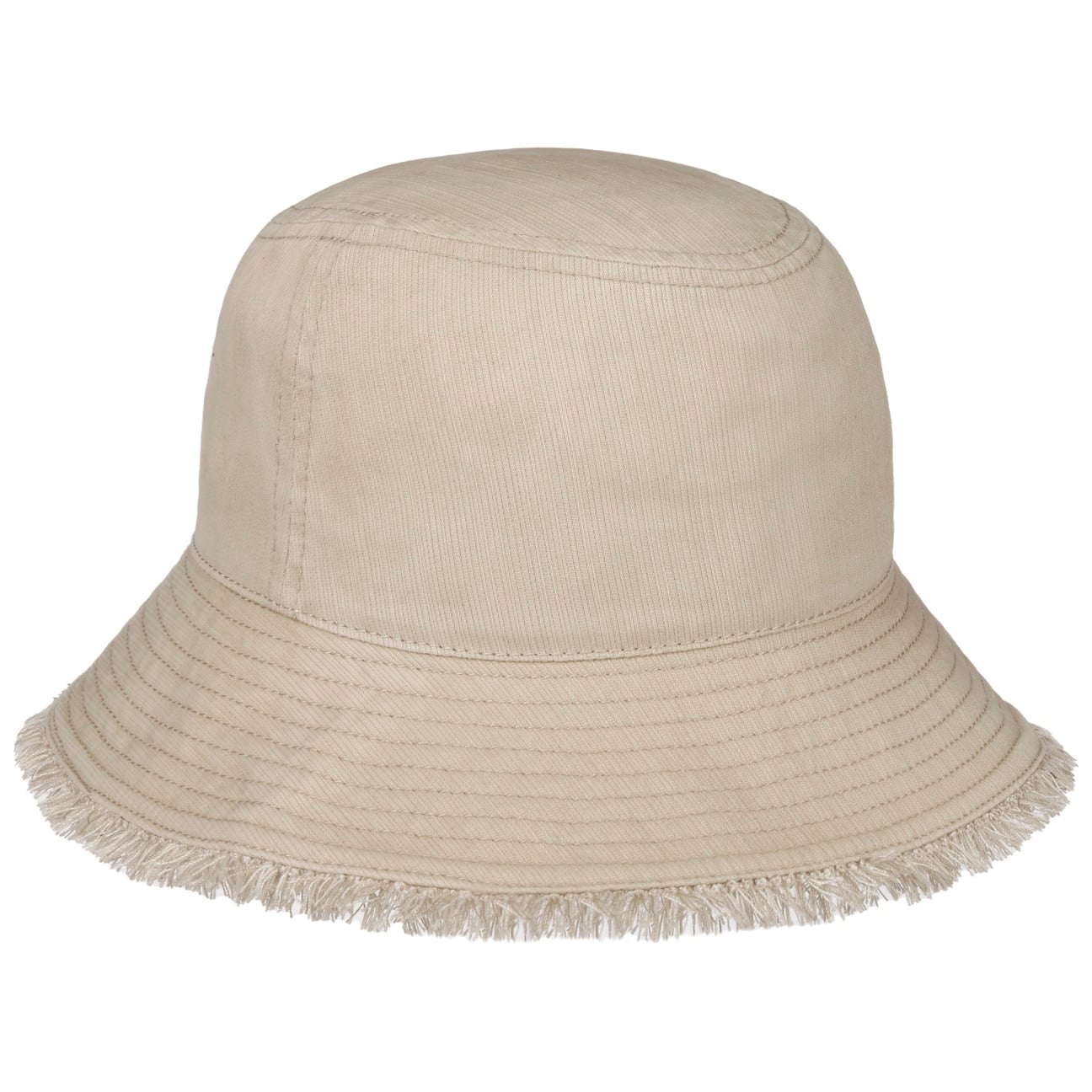 Fil Bucket Stoffhatt med Frynser hellbeige 7