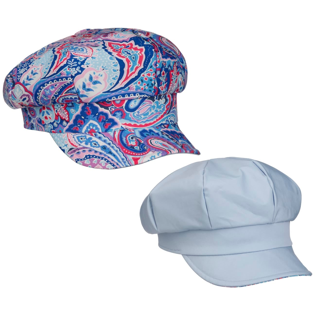 Casquette Gavroche Camilla Paisley blau 2