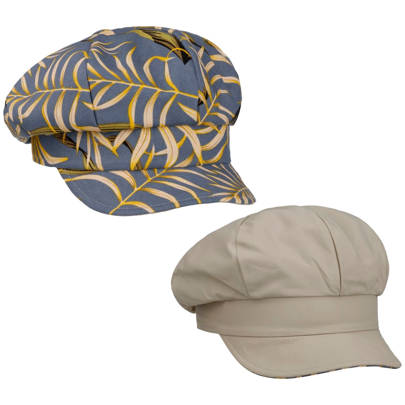 Camilla Leaves Newsboy Cap blau 4