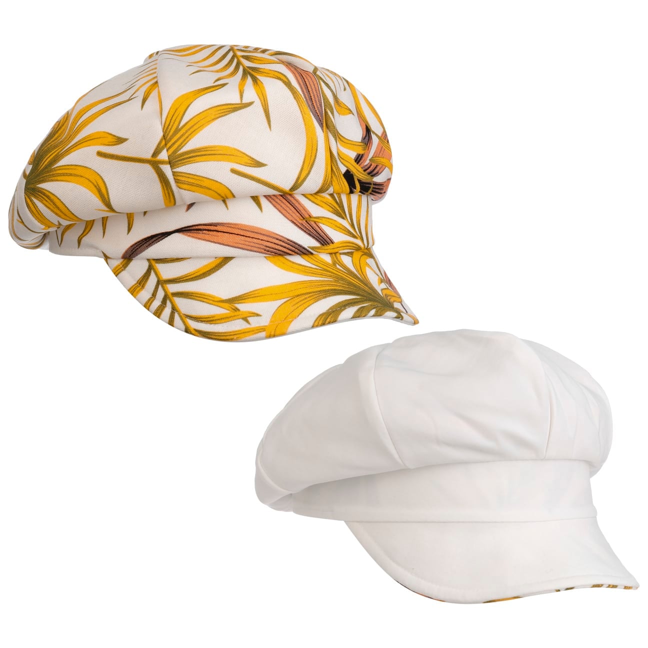 Camilla Leaves Newsboy Cap weiß 11