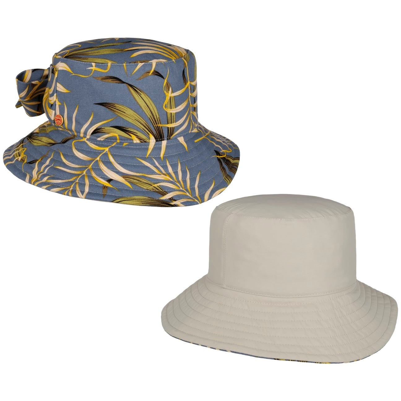 Malu Leaves Bucket Vendbar Hatt blau 4