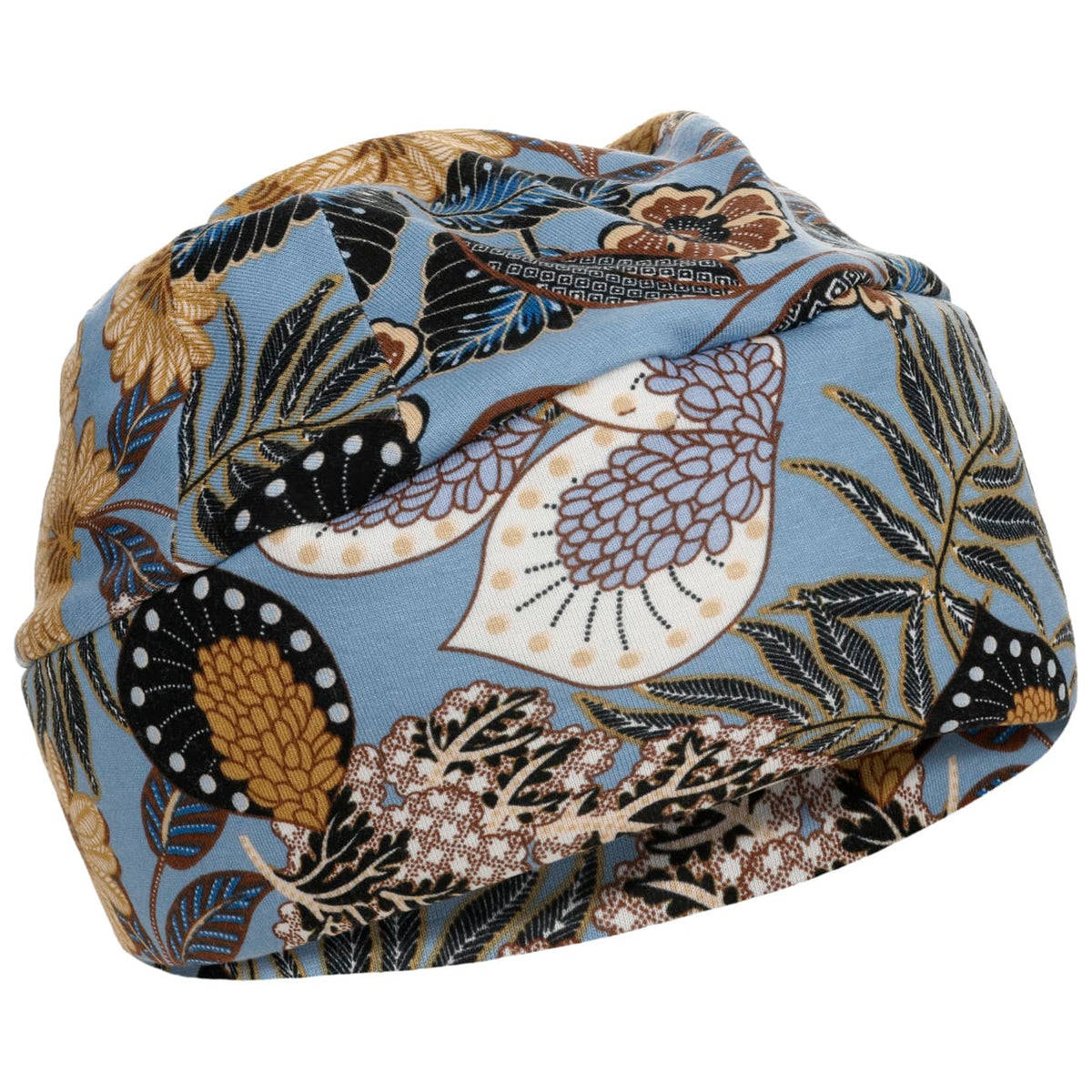 Gabi Jersey Flower Beanie blau 2