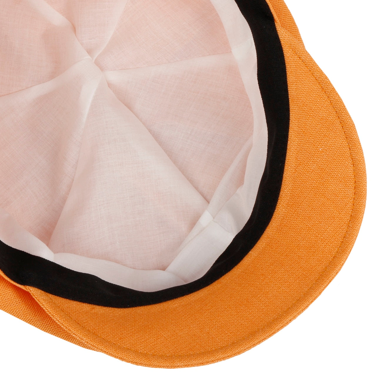 Casquette gavroche en lin uni gelb 4