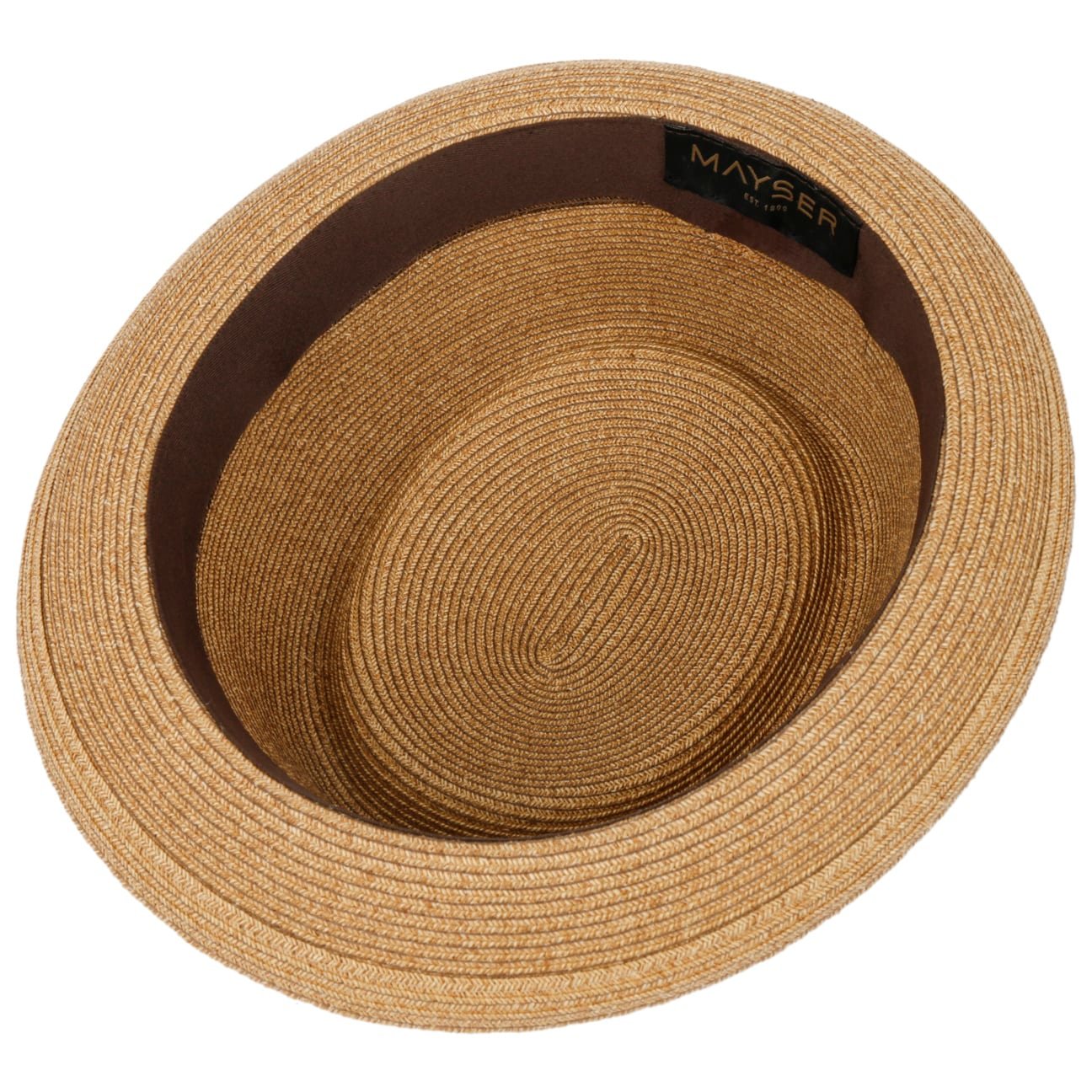 Gareth Classic Pork Pie Strohoed beige-braun 4