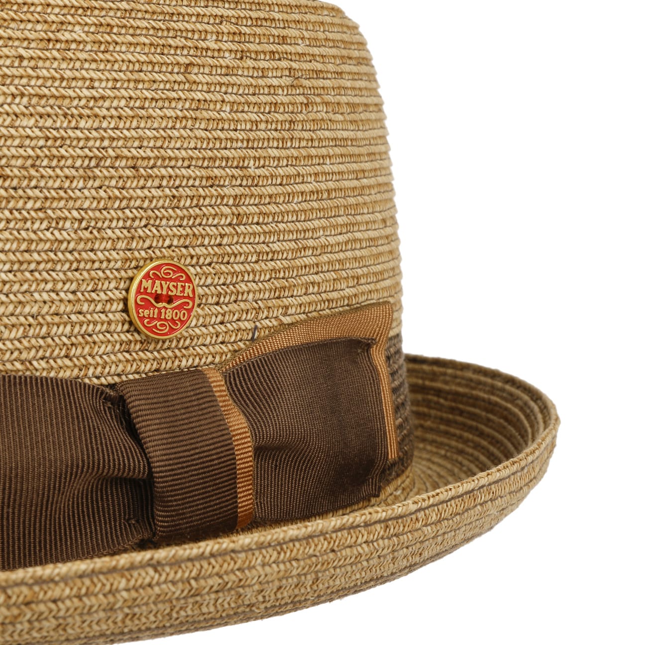 Gareth Classic Pork Pie Strohoed beige-braun 5