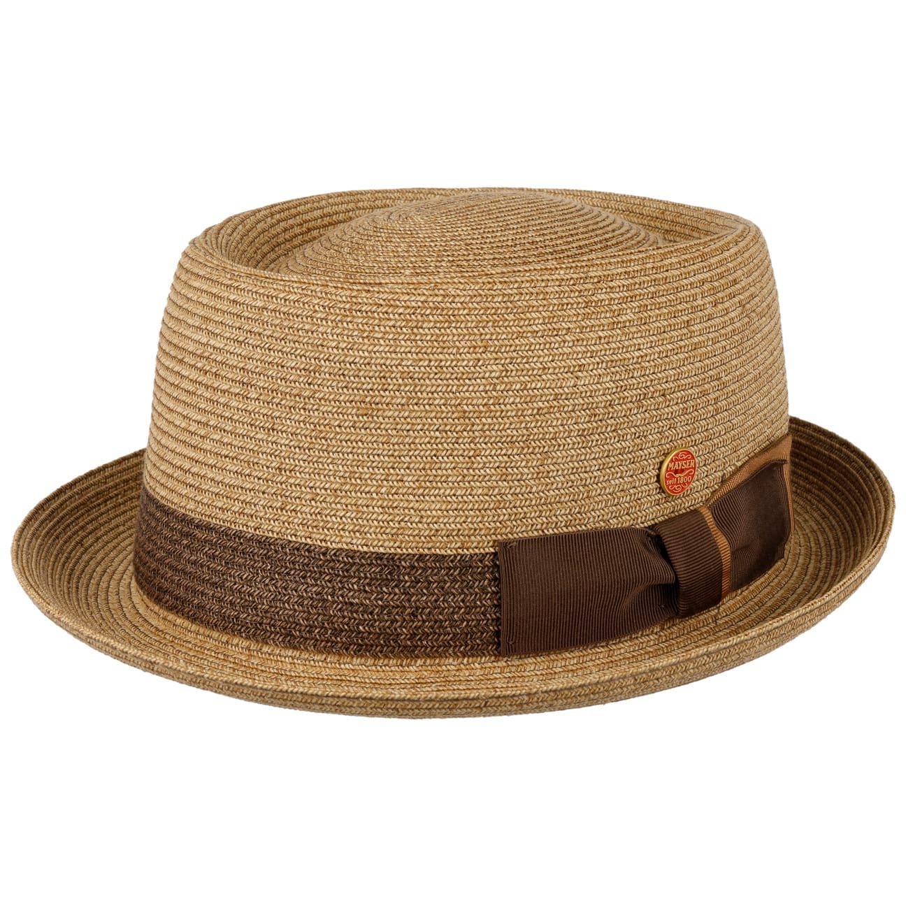 Gareth Classic Pork Pie Stråhatt beige-braun 2