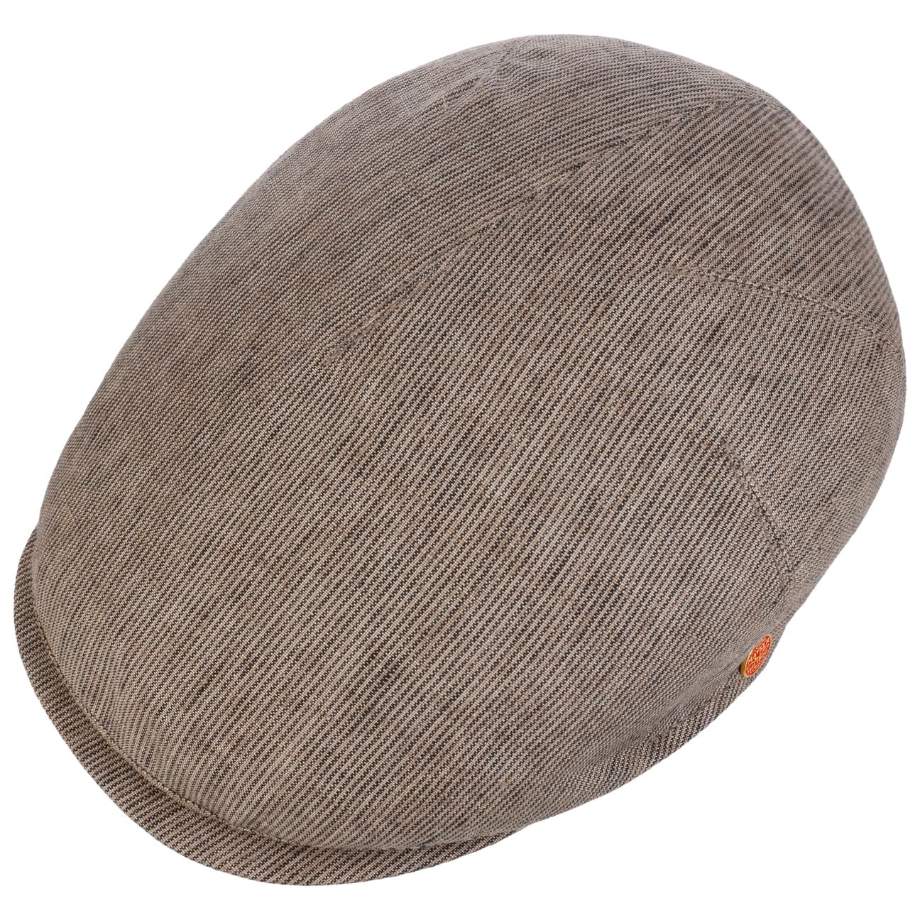 Sidney Leinen Stripes Flat Cap beige 3
