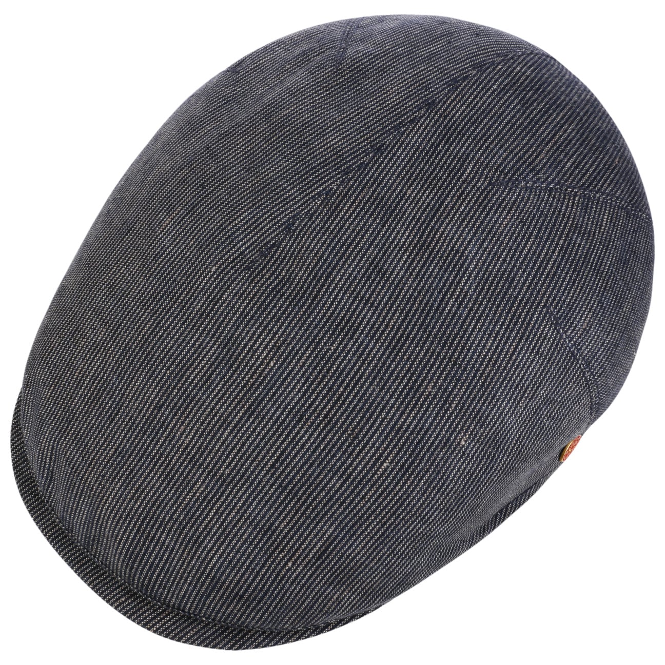 Sidney Leinen Stripes Flat Cap blau 7