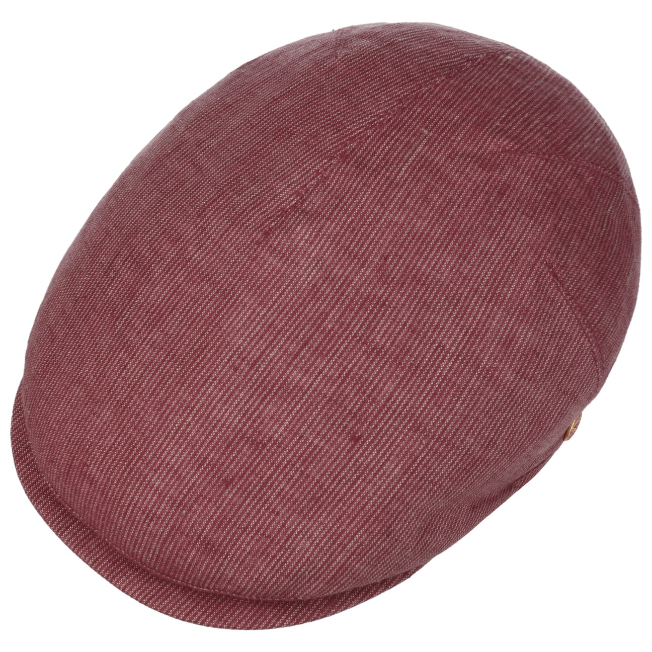 Sidney Leinen Stripes Flatcap rot 11