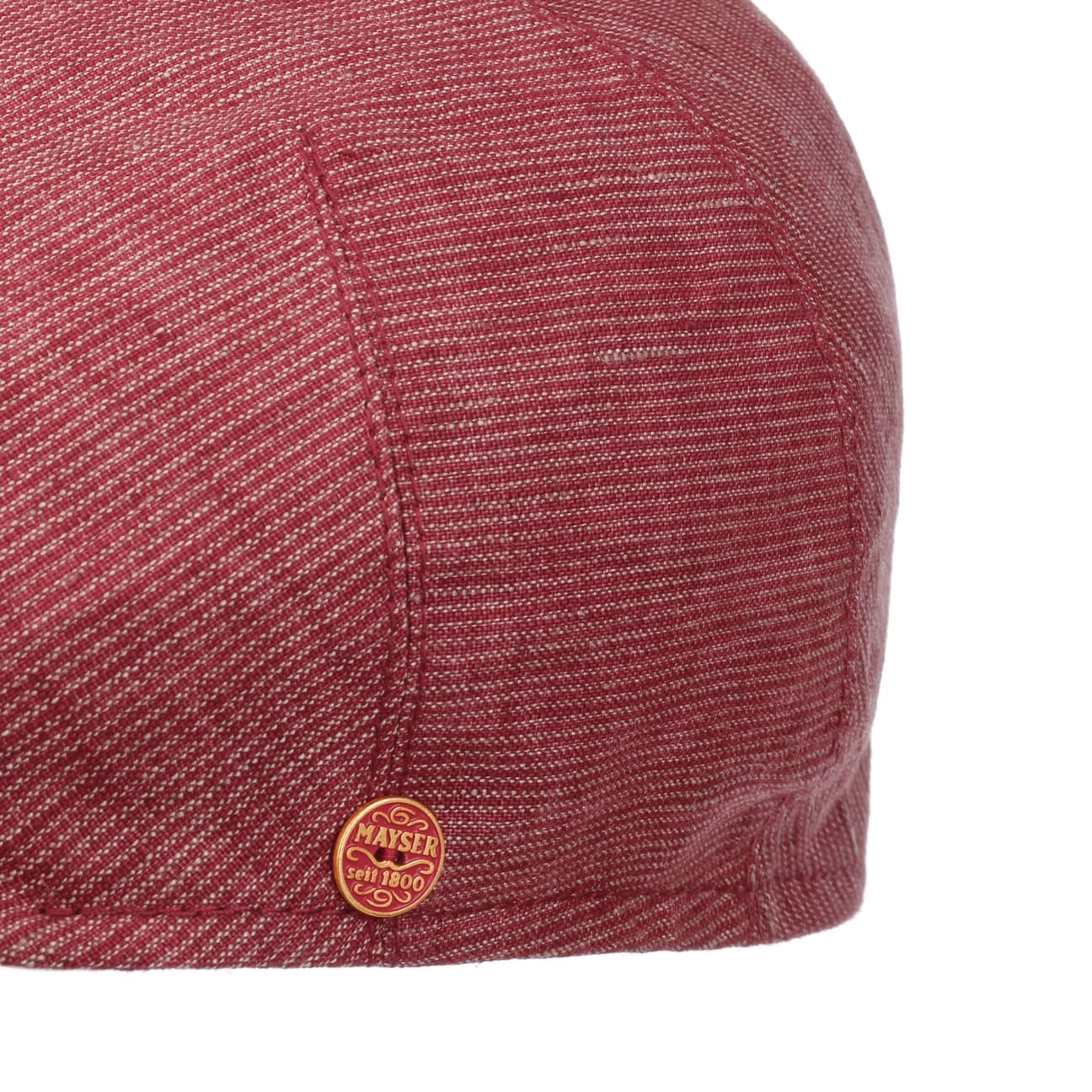 Sidney Leinen Stripes Flat Cap rot 13