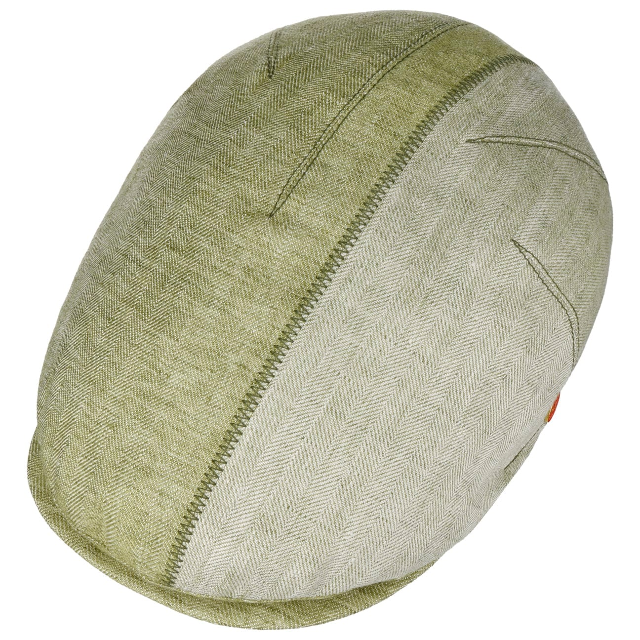 Jasper Twotone Flat Cap i Lin grün 15
