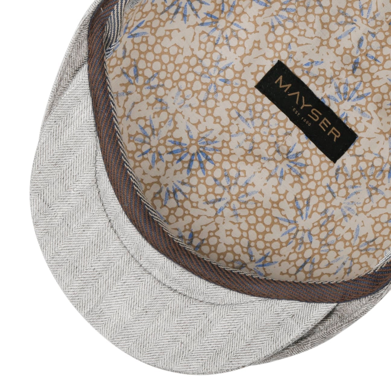Jasper Twotone Flat Cap i Lin grau 12
