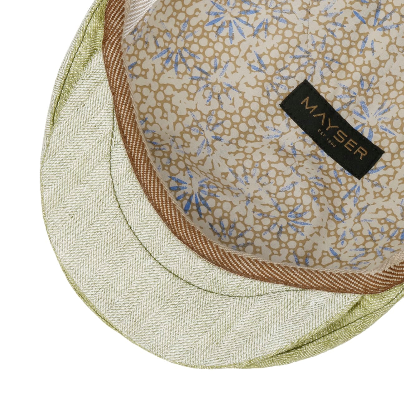 Jasper Twotone Flat Cap i Lin grün 16
