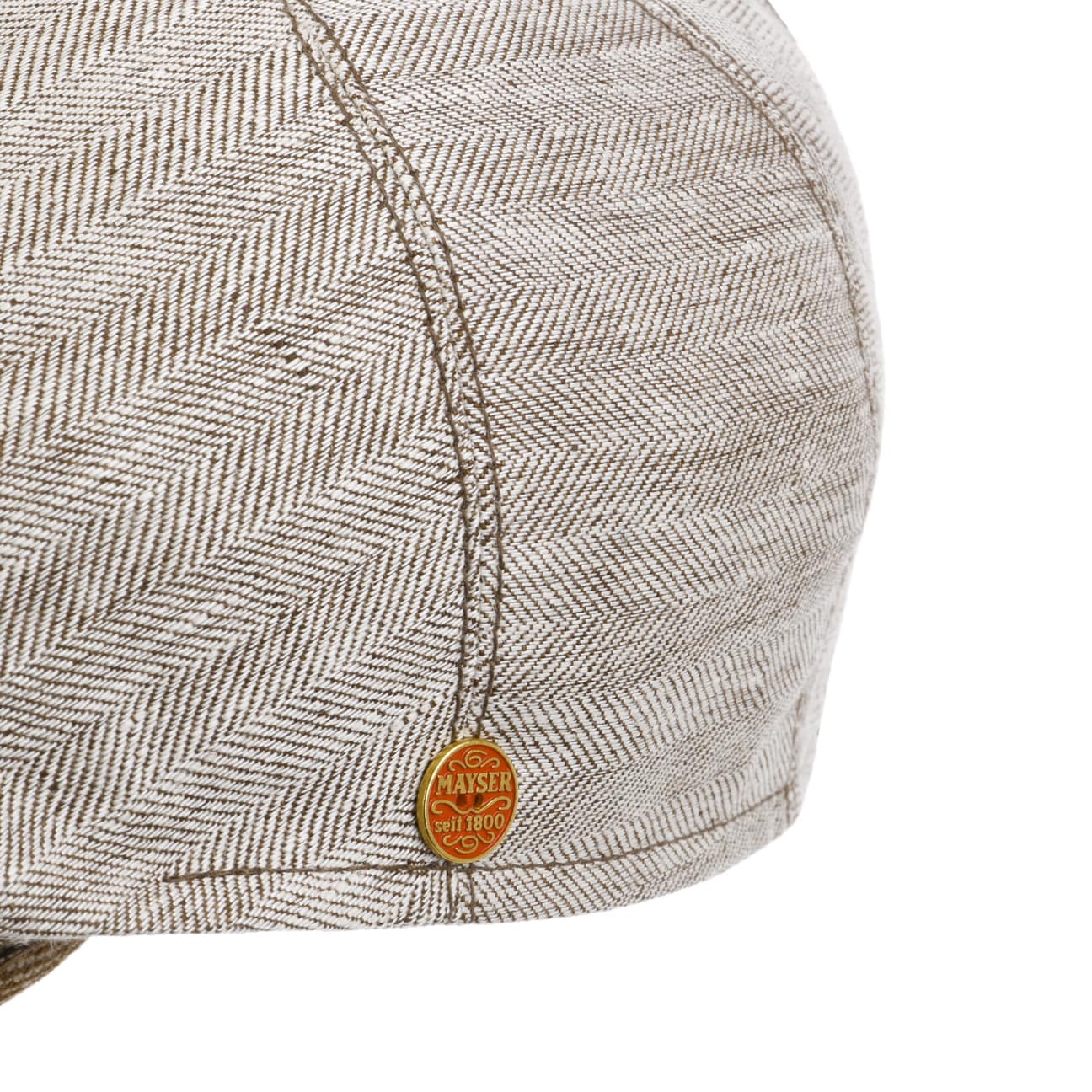Jasper Twotone Flat Cap i Lin braun 9