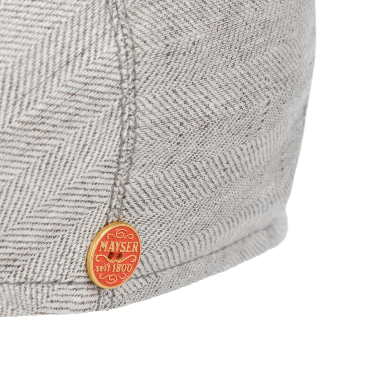 Jasper Twotone Flat Cap i Lin grau 13