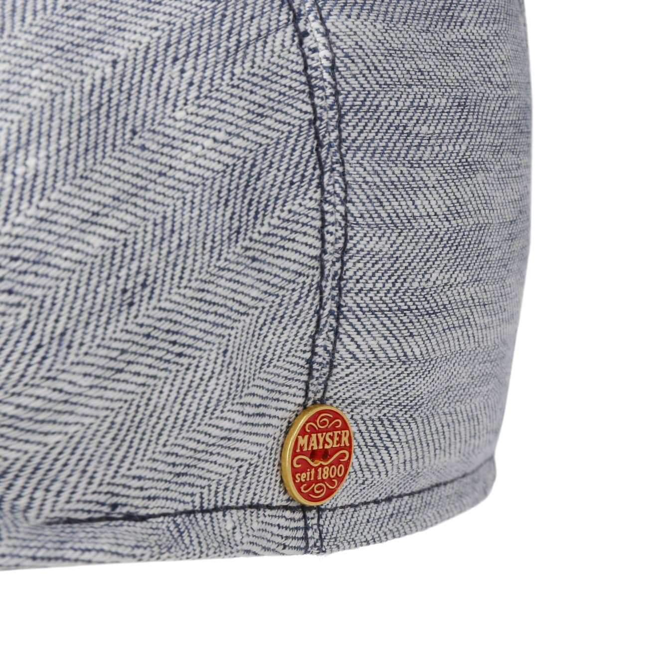 Jasper Twotone Flat Cap i Lin blau 5