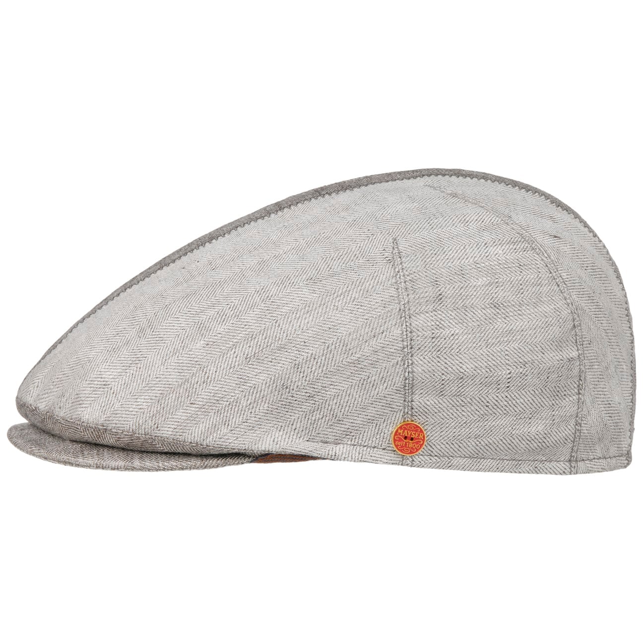 Jasper Twotone Flat Cap i Lin grau 10