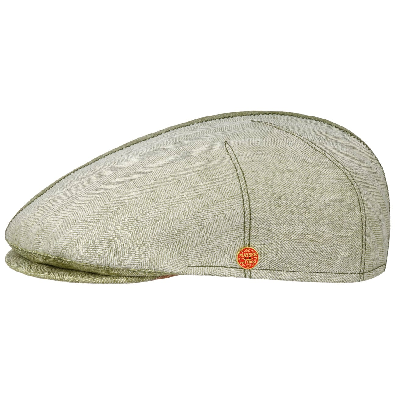 Jasper Twotone Flat Cap i Lin grün 14