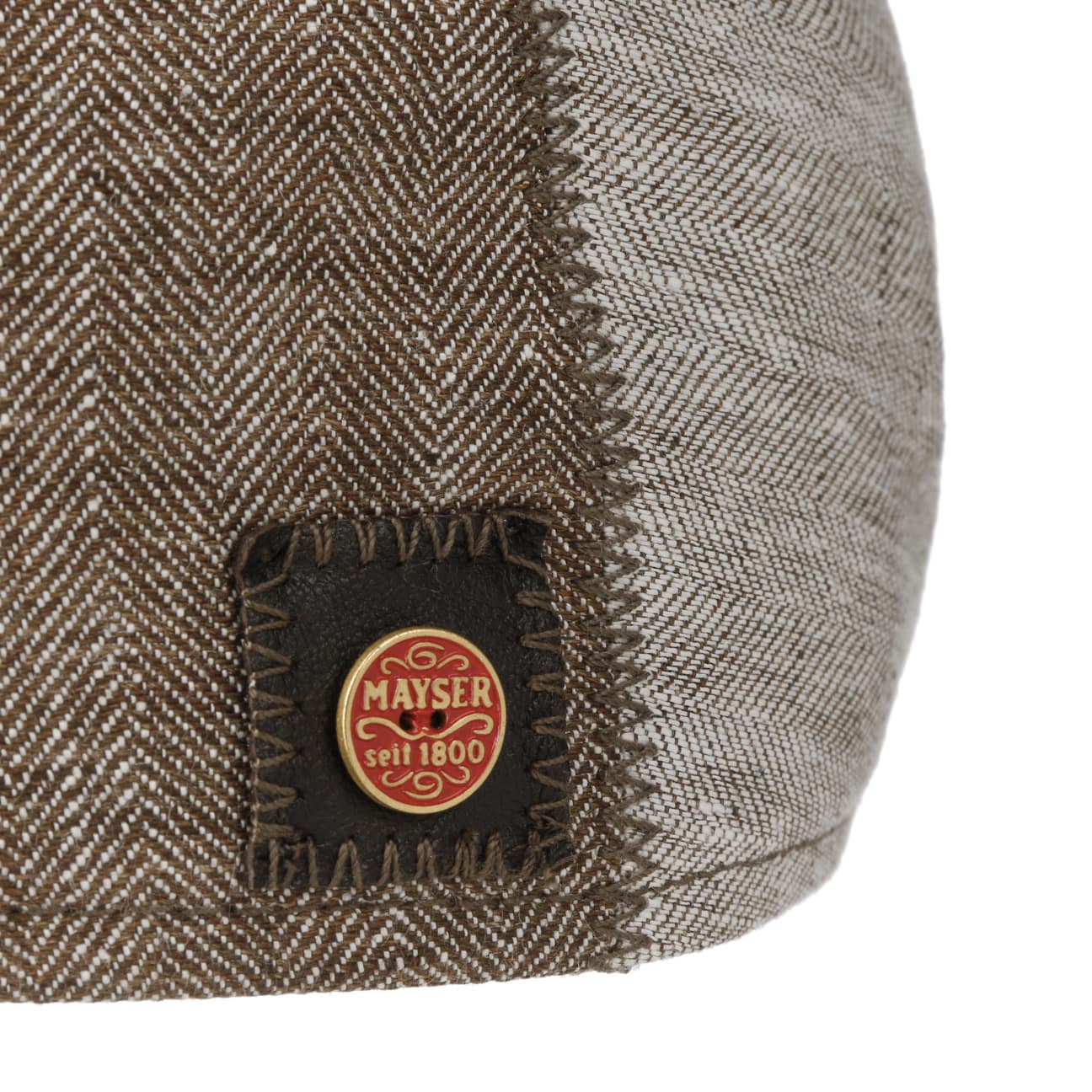 Prince Twotone Flat Cap i Lin braun 9