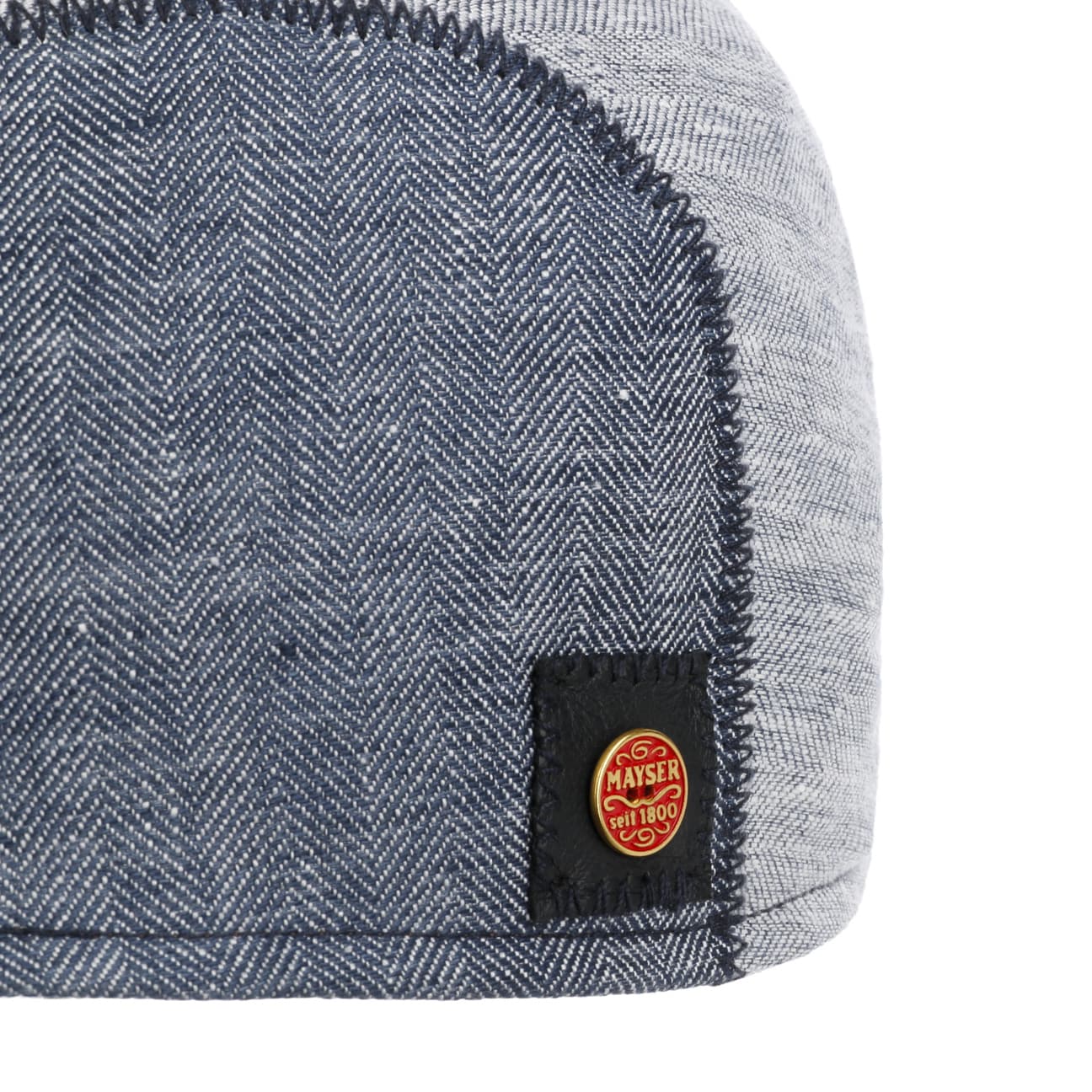 Prince Twotone Flat Cap i Lin blau 5