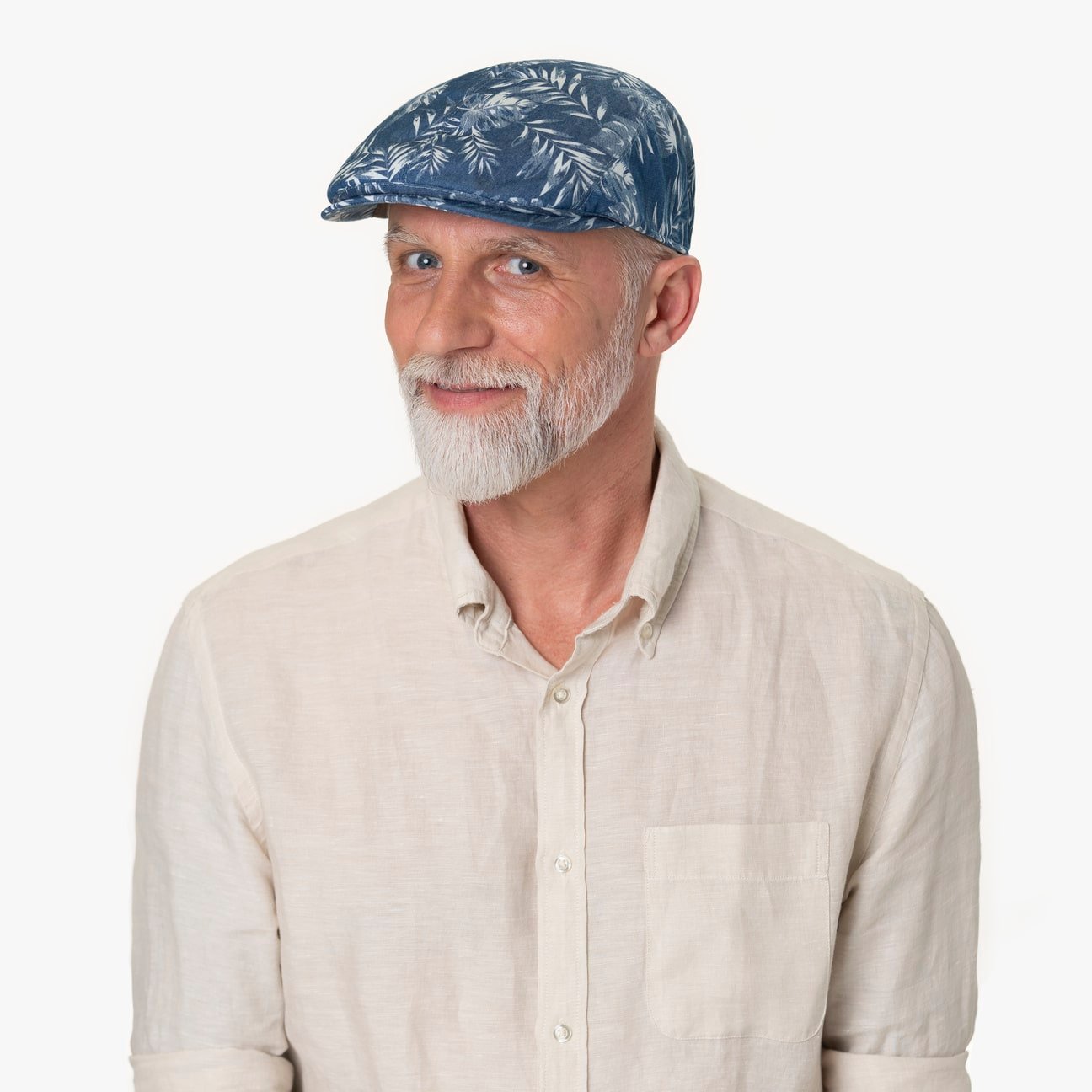 Flower Denim Flatcap Modell 1