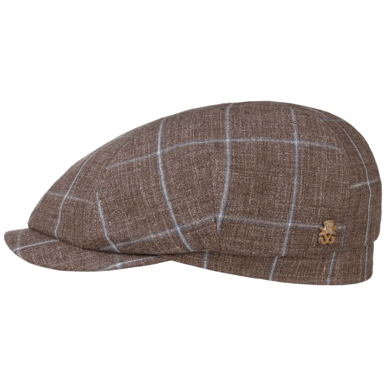 Emil Check Zechbauer Flat Cap i Lin braun 2