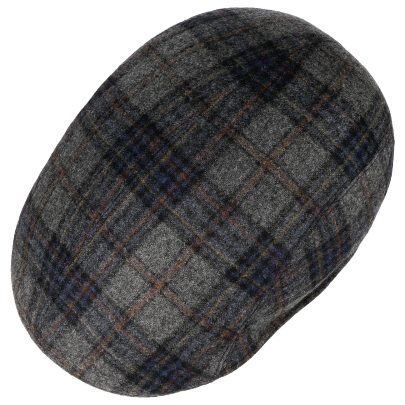 Lennart Shetland Check Flat Cap grau-blau 3