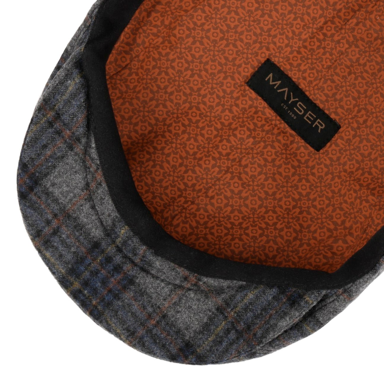 Lennart Shetland Check Flat Cap grau-blau 4
