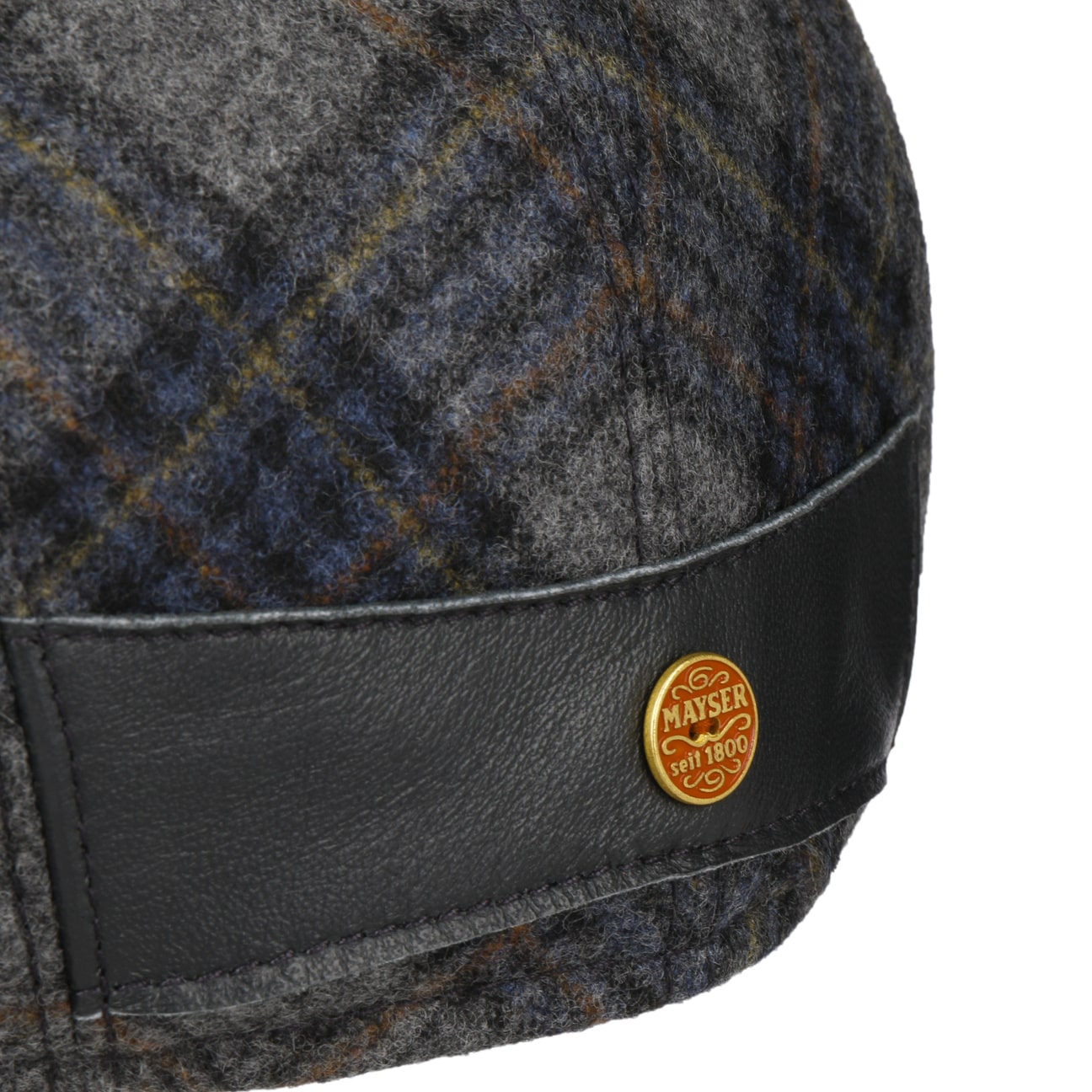 Lennart Shetland Check Flat Cap grau-blau 5