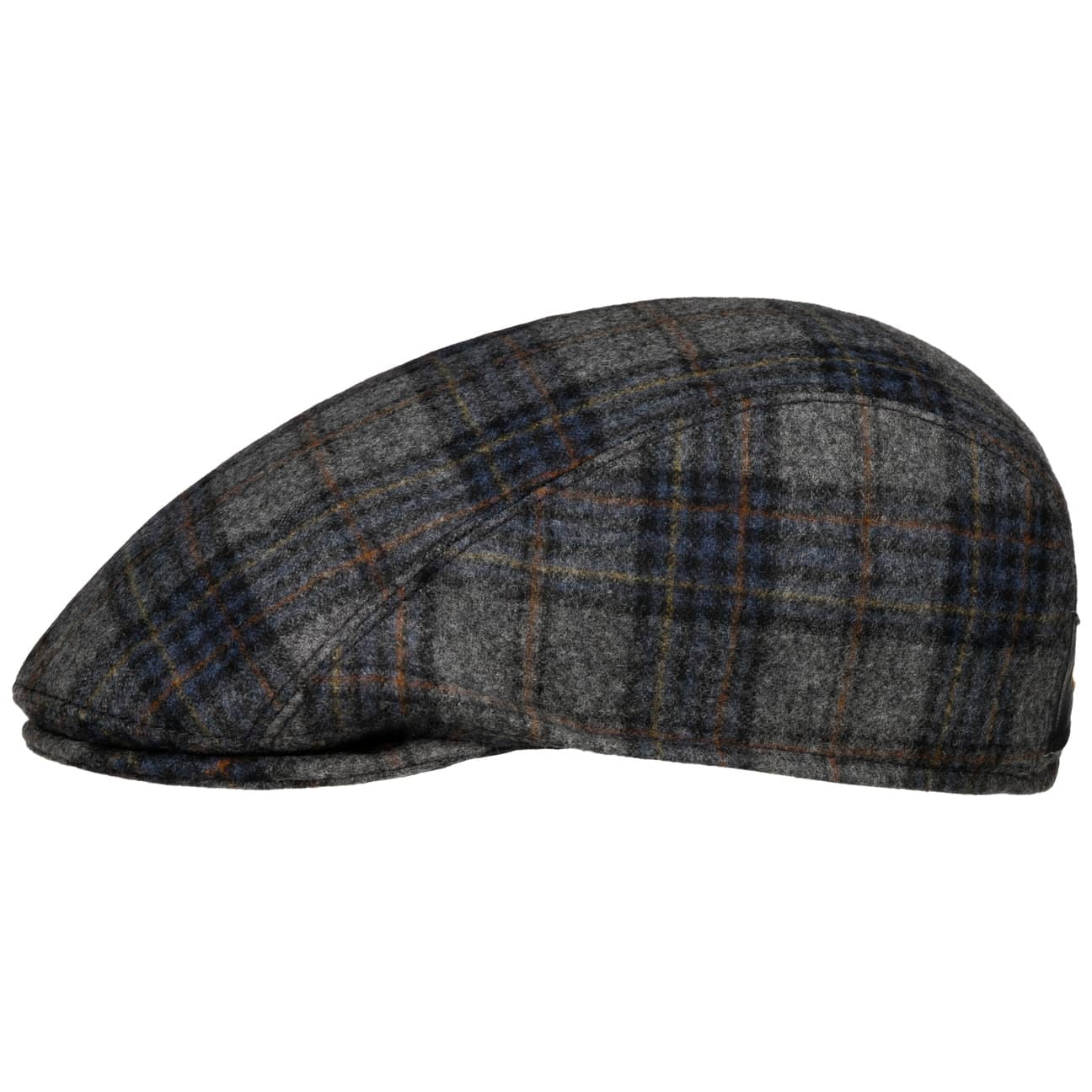 Lennart Shetland Check Flat Cap grau-blau 2