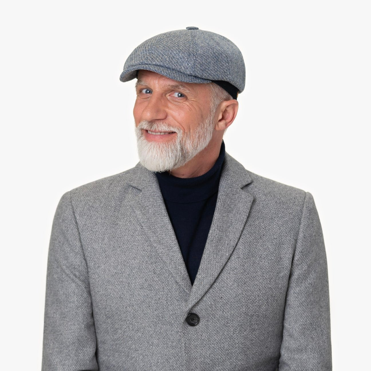Seven Contrast Edge Flat Cap Modell 1