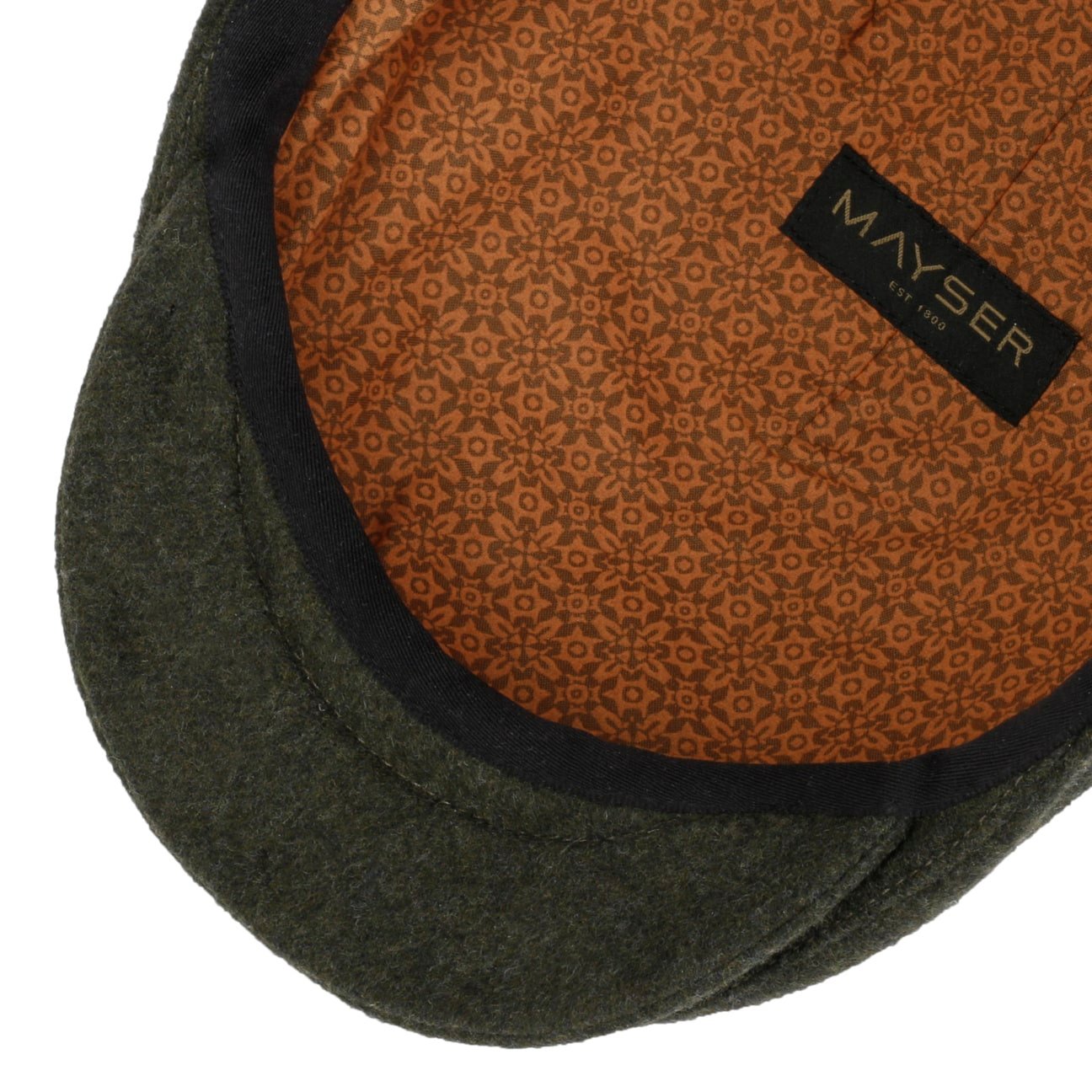 Sidney Wool Blend Flat Cap oliv 8