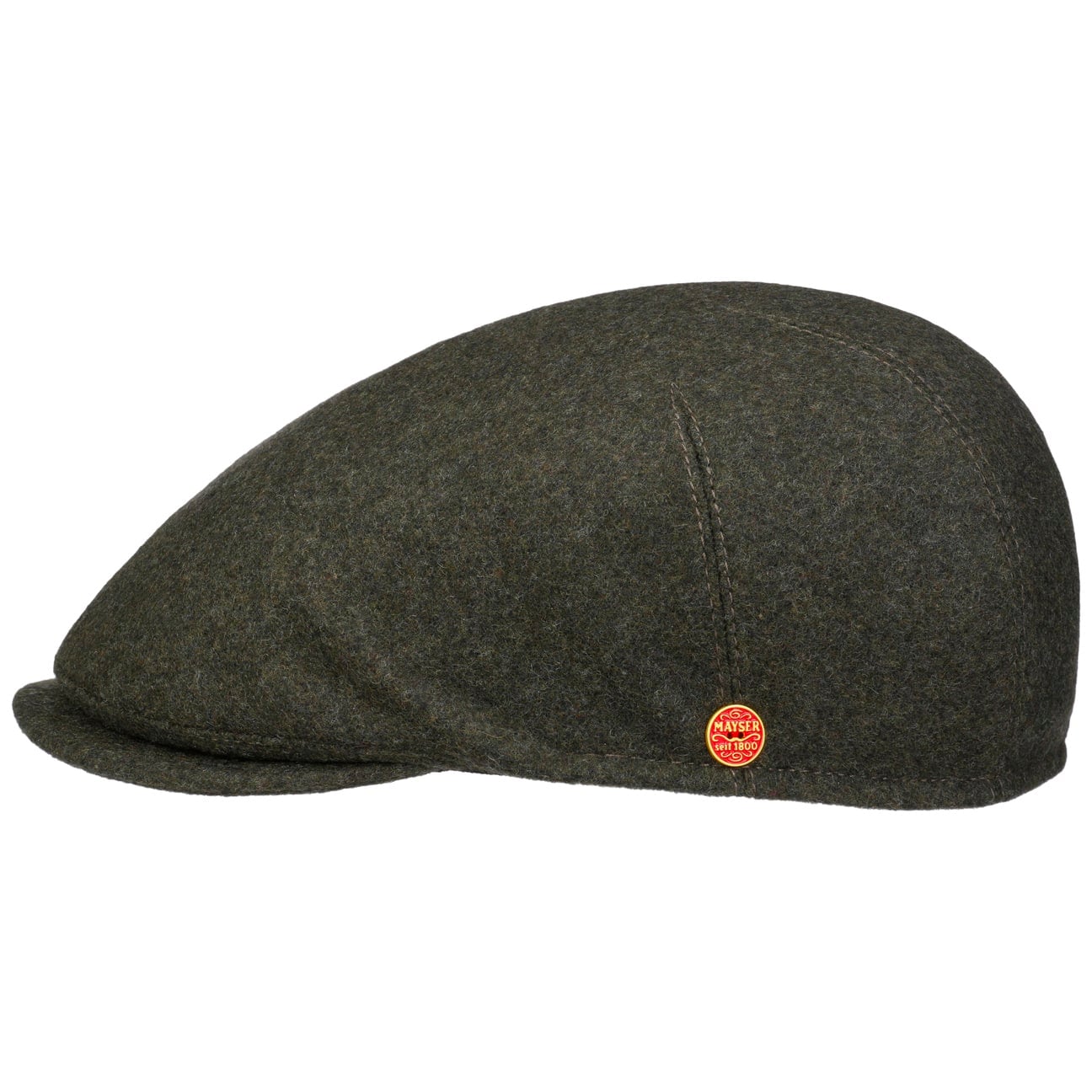 Sidney Flat Cap i Ullblanding oliv 6