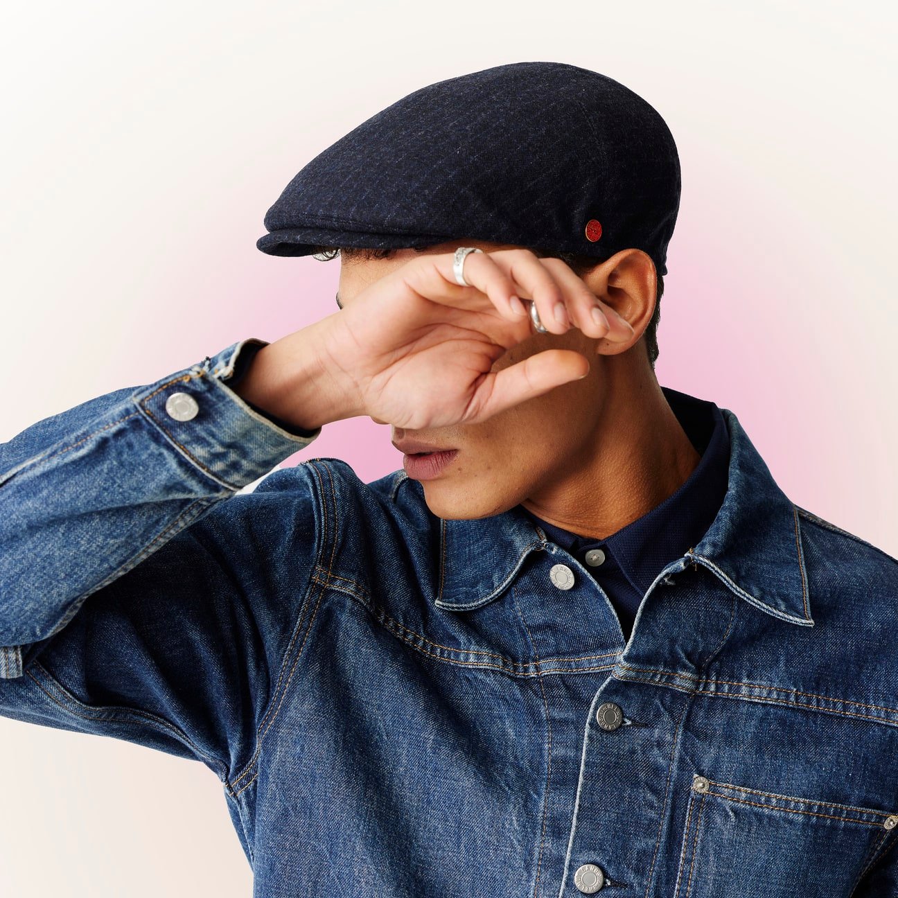 Frankie Pinstripe Flat Cap Modell 1