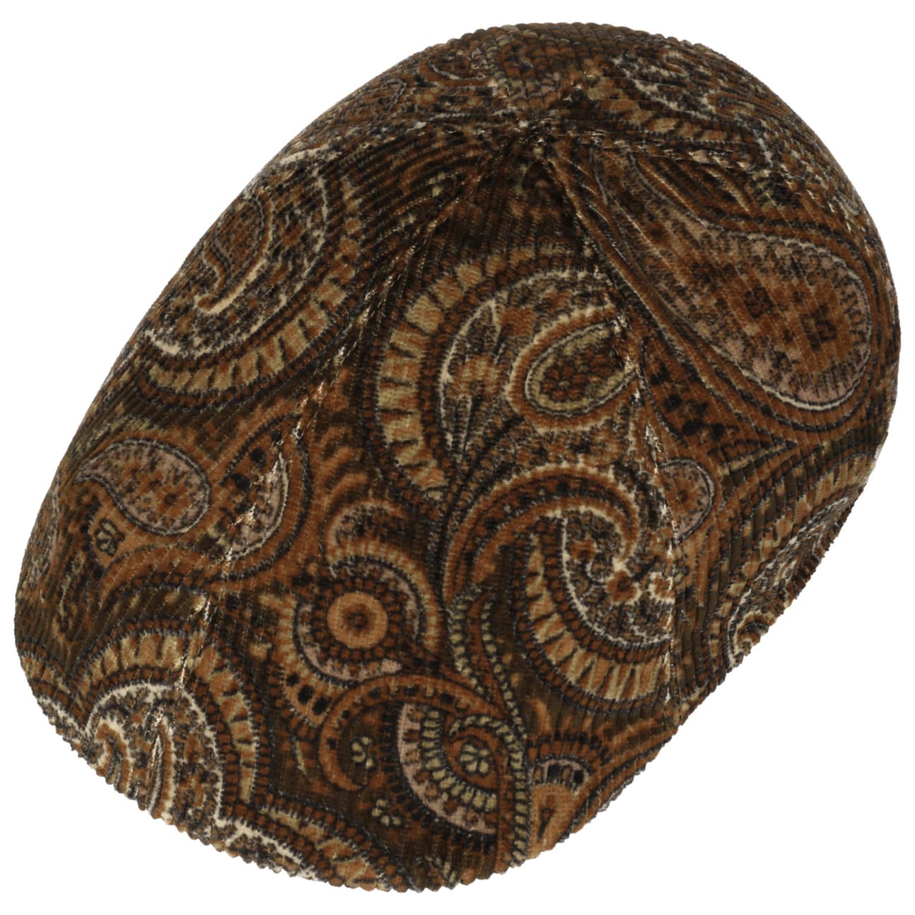 Billy Paisley Cord Zechbauer Flat Cap braun 3