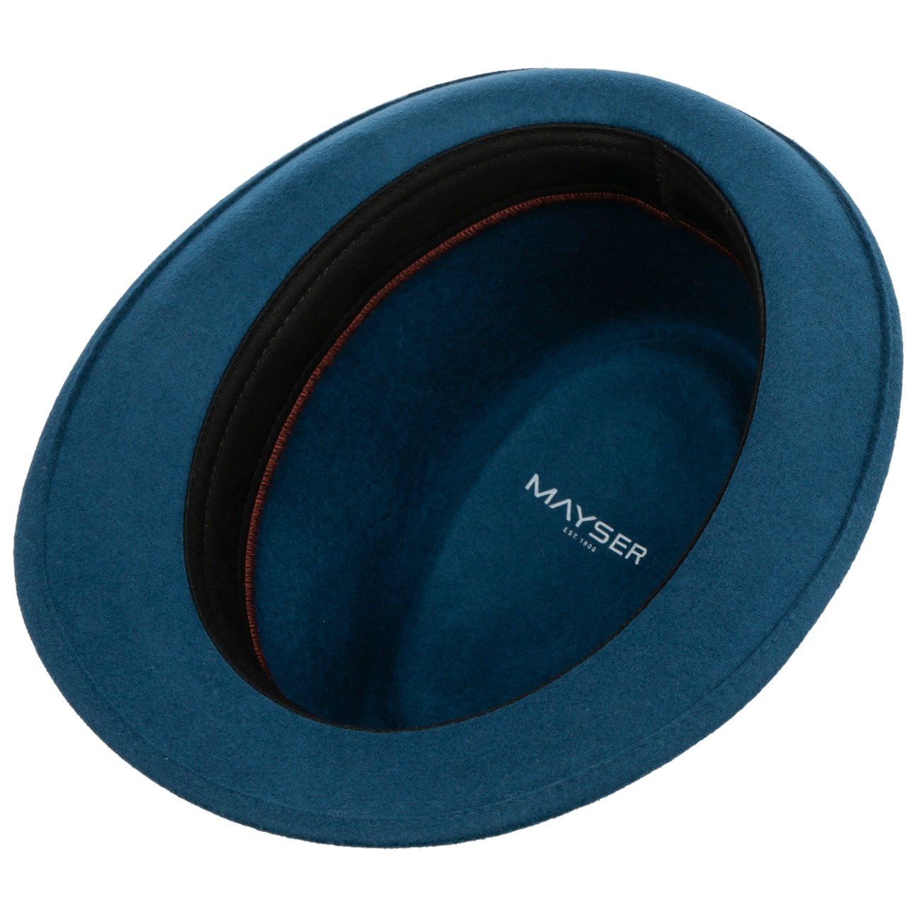 Chapeau trilby en laine Troy Volga blau 4