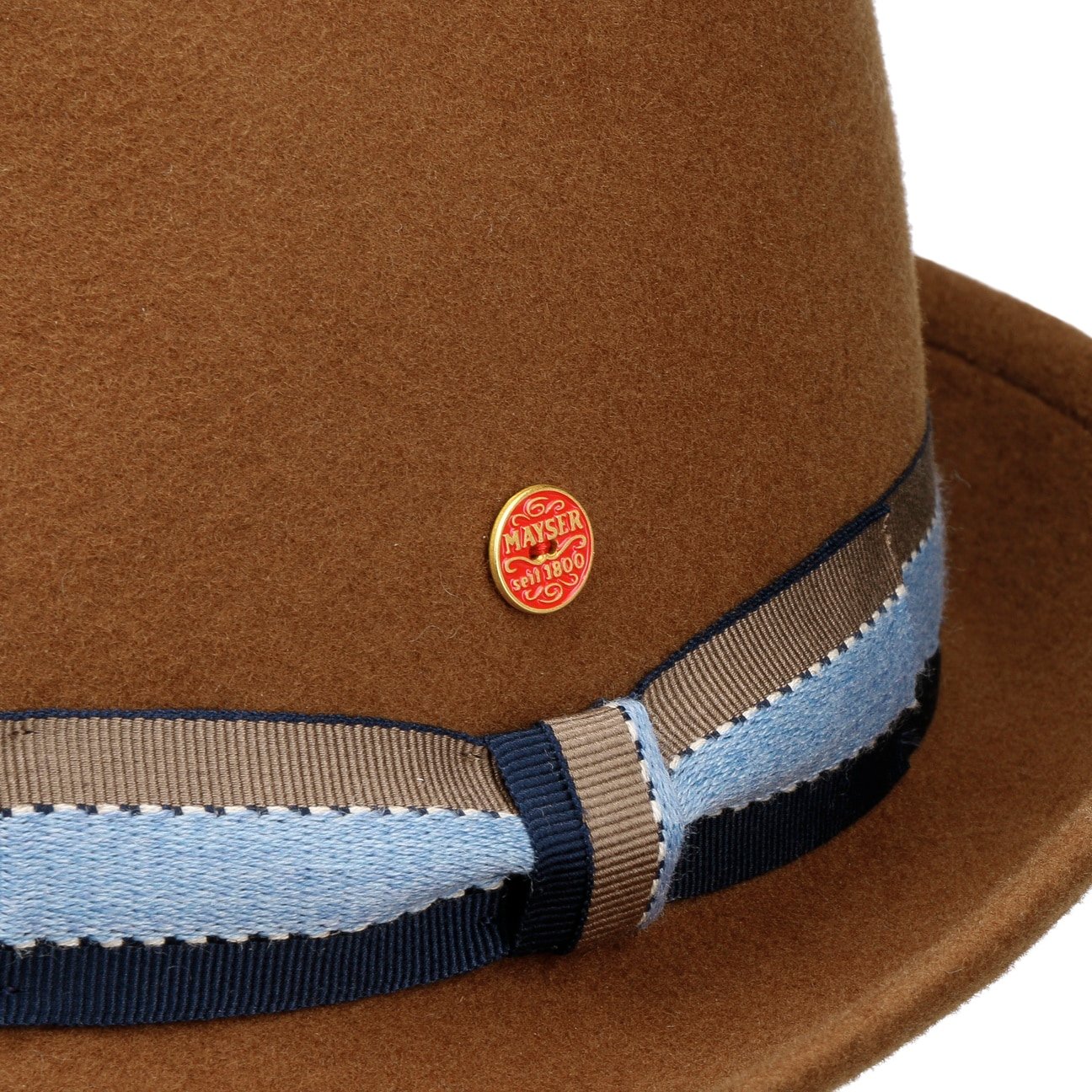 Chapeau trilby en laine Troy Volga braun 9