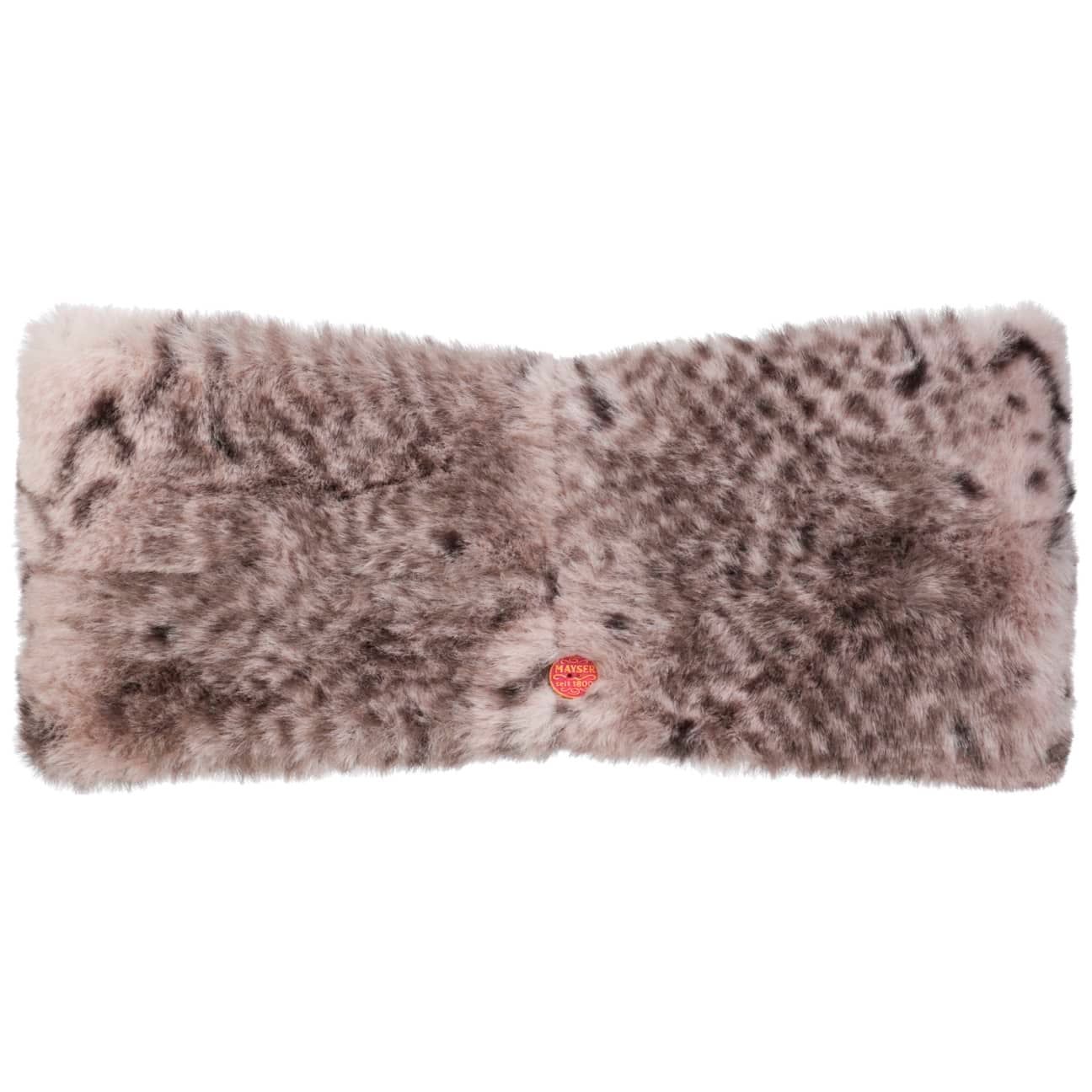 Fascia per Capelli in Finta Pelliccia Rita Rose rosa 3