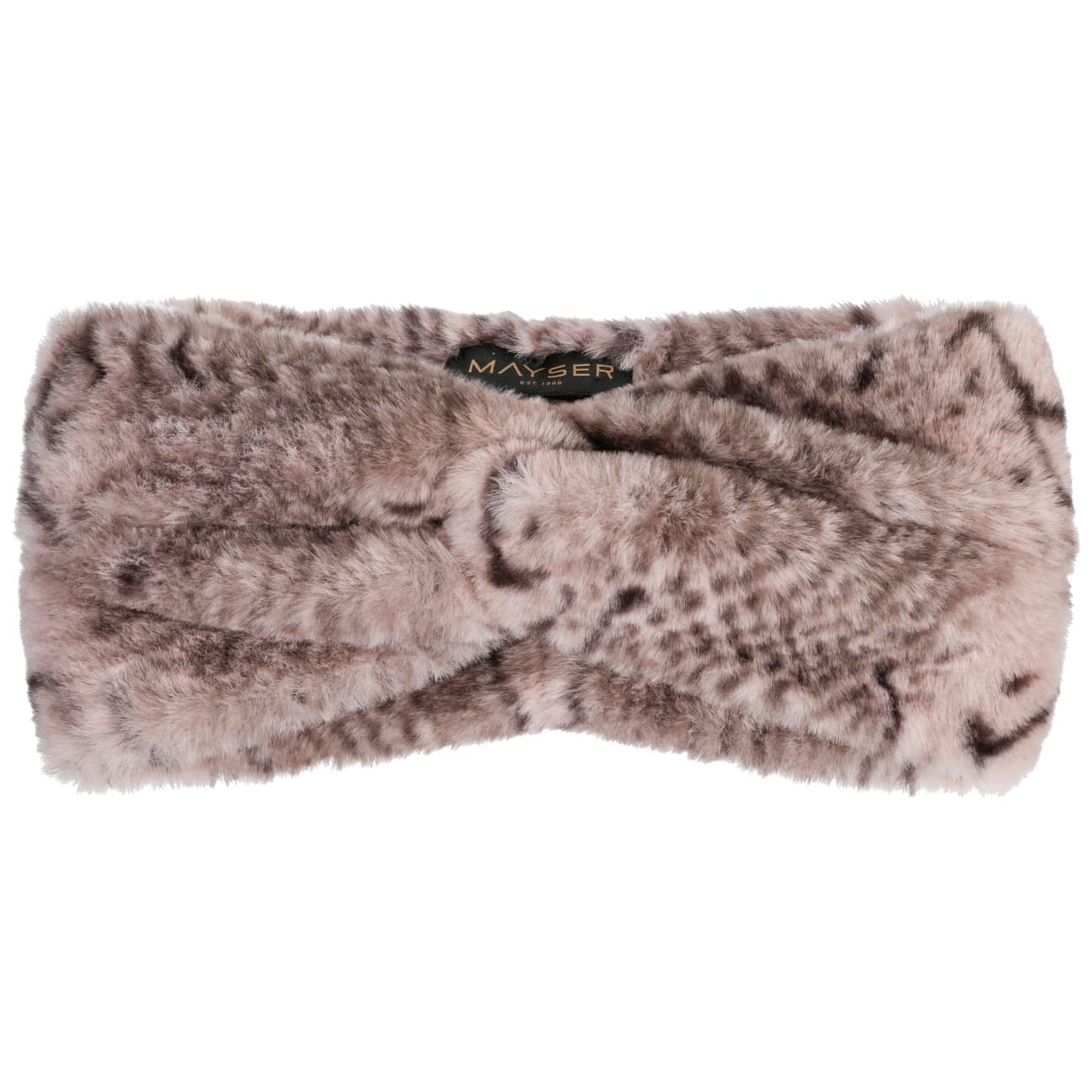 Fascia per Capelli in Finta Pelliccia Rita Rose rosa 2