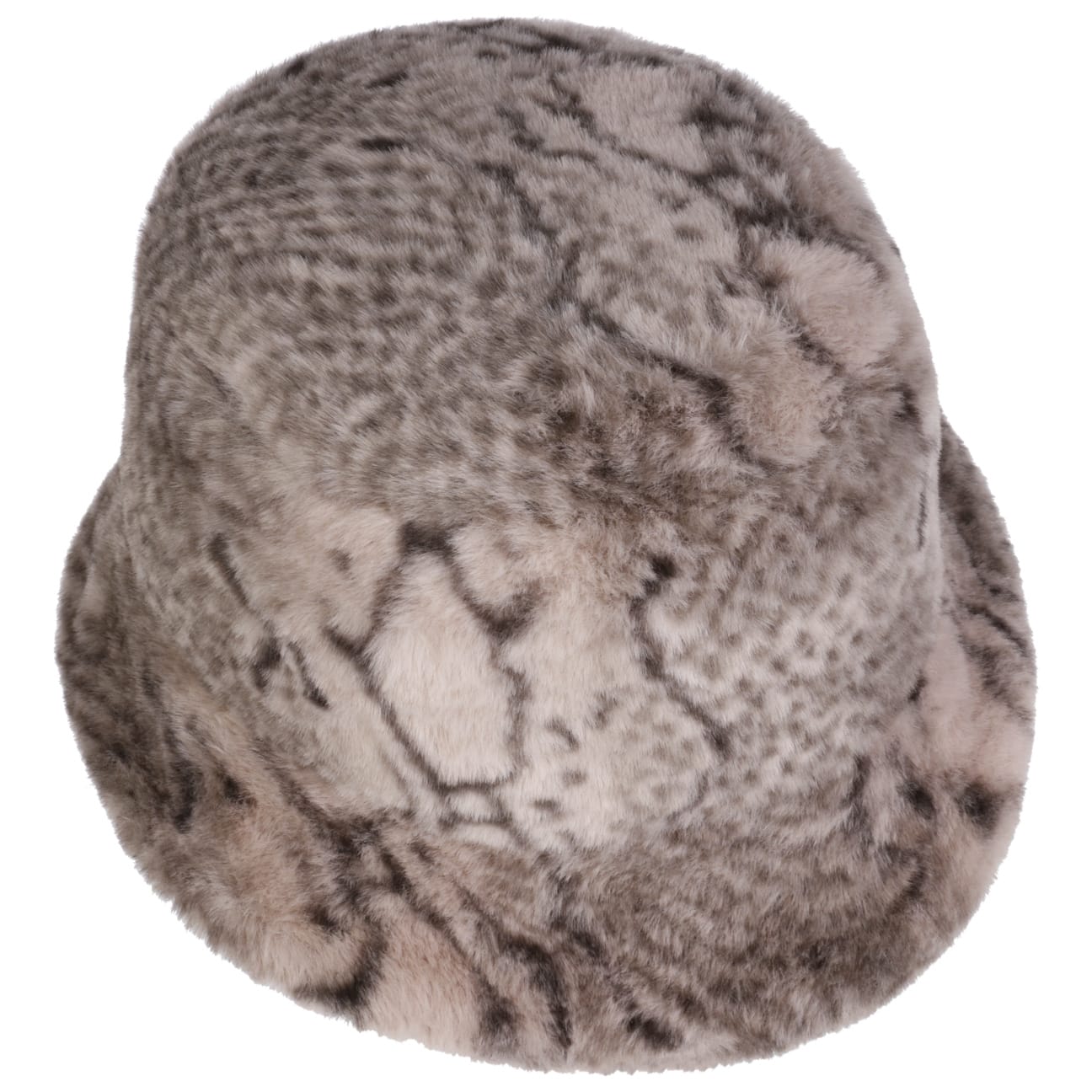Ella Rose Bucket Fake Fur Stoffhut rosa 3