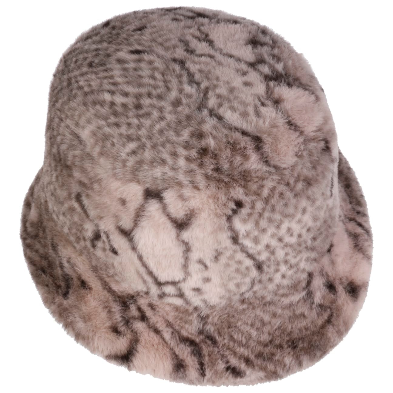 Chapeau en Tissu Ella Rose Bucket Fake Fur rosa 3