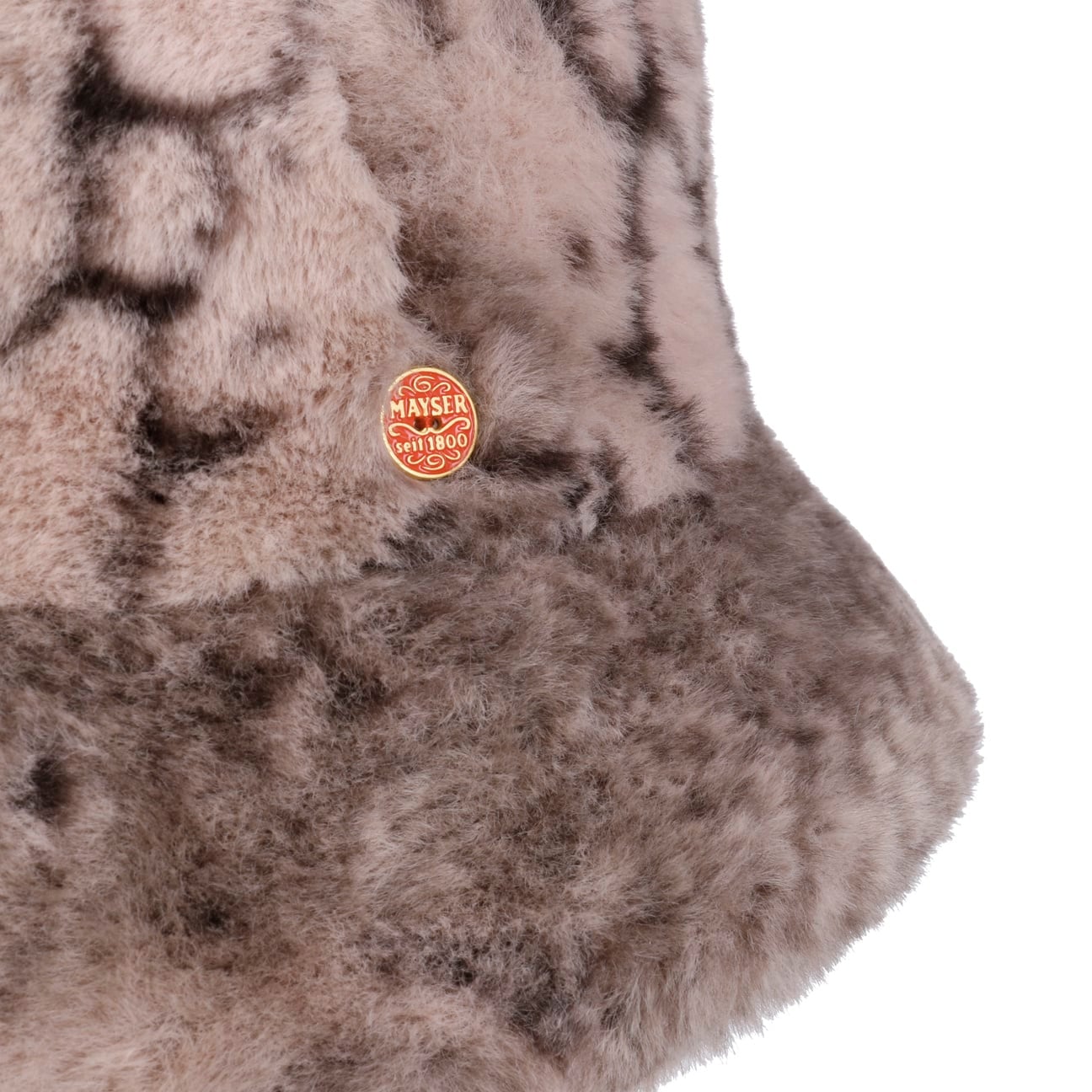 Chapeau en Tissu Ella Rose Bucket Fake Fur rosa 5