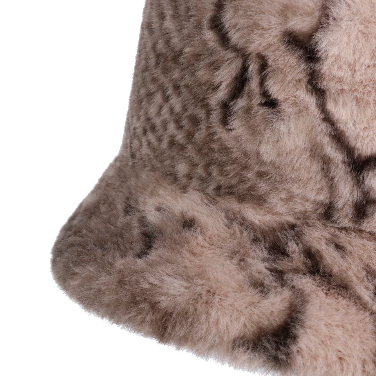Ella Rose Bucket Fake Fur Stoffhut rosa 6