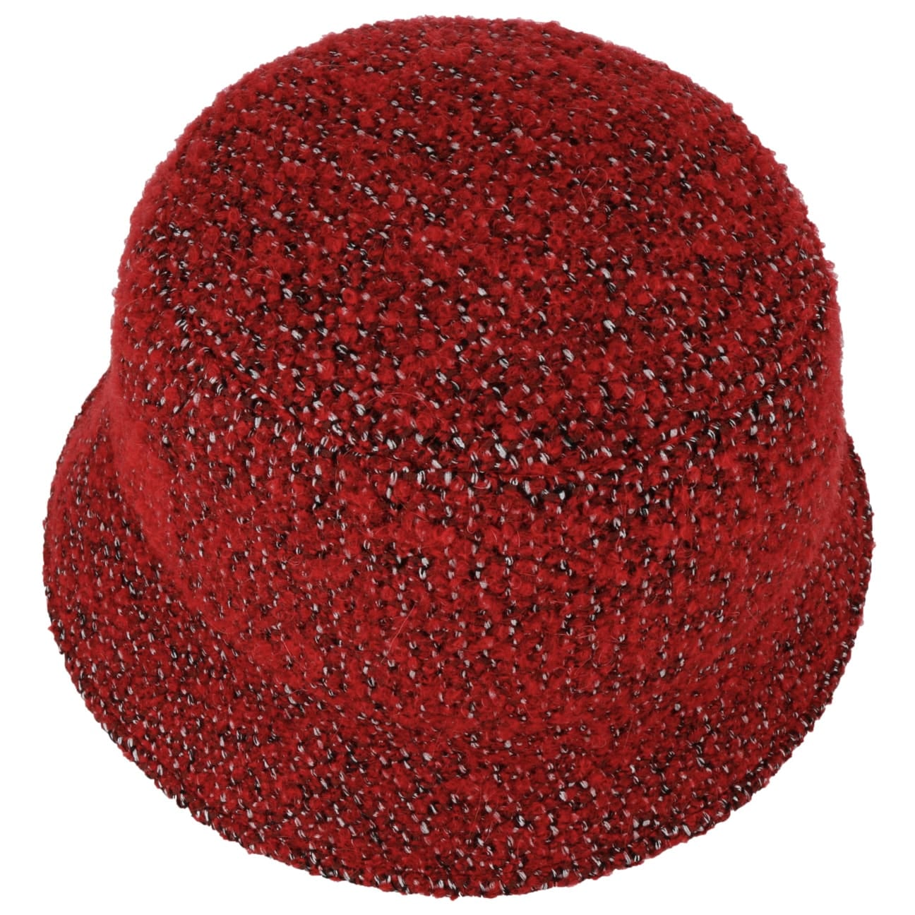 Julie Boucle Bucket Damehatt dunkelrot 7