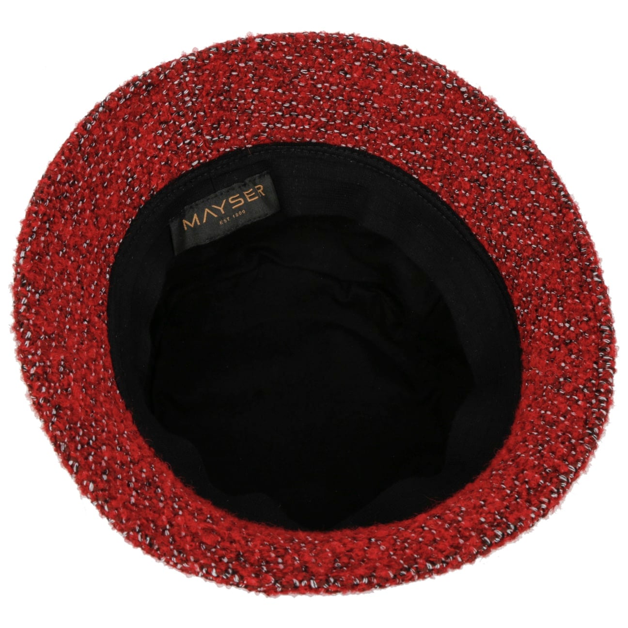 Julie Boucle Bucket Damehatt dunkelrot 8